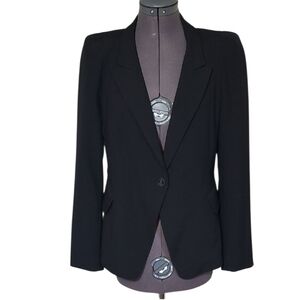 SM Zara Woman Black Blazer Tailored Fitted Sharp Shoulder Power Hourglass